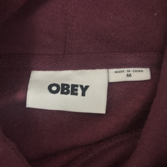 Obey never late always on time hoodie medium men’s - Picture 4 of 5